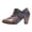 Blue, variant on Dakaela Bohemian Ankle Booties for Women Floral Patchwork Lace‑Up Block Heel Retro Boots Western Dress Casual Leather Oxford Heels Size 6-10