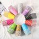 thumbnail image 1 of 60 Pack 255ml Multicolor Polka Dot Cardboard Cups, Biodegradable, Suitable for Holidays, Weddings, Holidays, Weddings, Yellow, Blue, Rose Red, Orange, 1 of 5