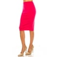 thumbnail image 3 of Women's Stretch Comfy Office Work Wear Solid Pencil Skirt, 3 of 4