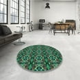 thumbnail image 3 of Ahgly Company Indoor Rectangle Patterned Medium Sea Green Area Rugs, 8' x 10', 3 of 6