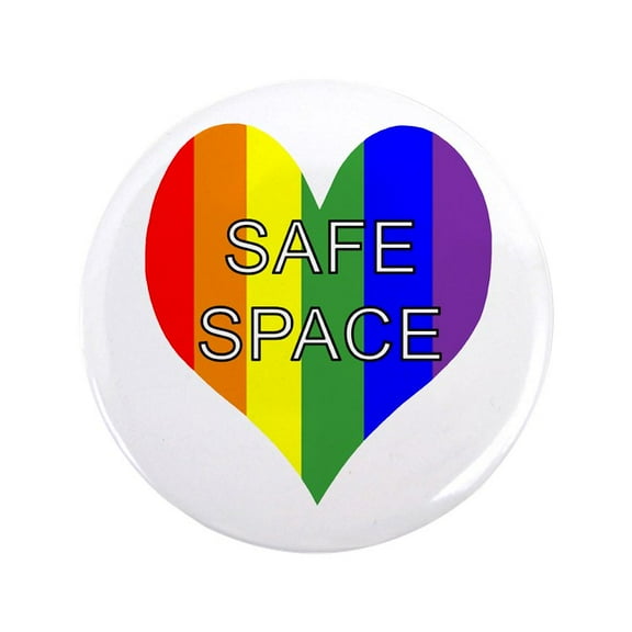 CafePress - Safe Space In Heart 3.5 Button - 3.5" Button