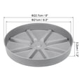 thumbnail image 2 of Uxcell 6 Inch Plant Saucers Tray, Durable Plastic Round Flower Pot Drip Tray, White 2Pcs, Grey 9 Inch, 2 of 5