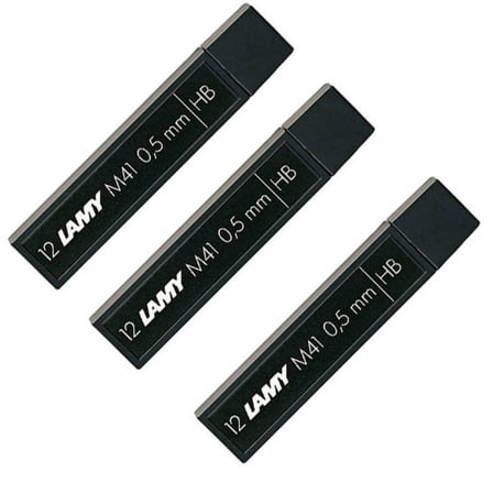 Lamy M41 0.5mm Mechanical Pencil Lead Replacement Refills (3 Packs Of 12 )
