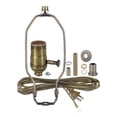 thumbnail image 2 of B&P Lamp® Antique Brass Finish Table Lamp Wiring Kit with 8 Inch Harp and Full-Range Dimmer Socket, 2 of 7