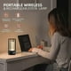 thumbnail image 2 of Table Lamp Crystal Lantern Lamp, Cordless Lamp with 3 Color Stepless Dimming Touch, Rechargeable Portable LED Desk Lamp for Bedroom Restaurant Home Ou, 2 of 5