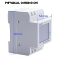 thumbnail image 3 of Medidor de Energía D52-2066, Monitor de Consumo Eléctrico de Riel DIN, Voltímetro de 100 A, Amperímetro de Vatios/KWh, Medidor de Potencia de Frecuencia B, 3 of 5