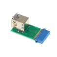 thumbnail image 1 of Adaptador Hembra USB 3.0 A 20 Pines 2 Puertos Perfke Paquete de 2, 1 of 7