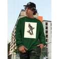 thumbnail image 2 of Nonpareil Parrakeet Sweatshirt Men -Sydenham Edwards Designs, Male Medium, 2 of 4