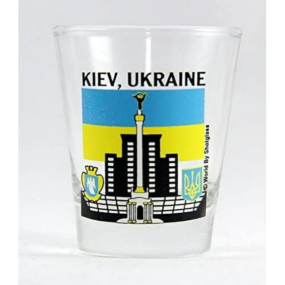 Kiev Ukraine Independence Square Maidan Shot Glass