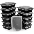 thumbnail image 1 of Contenants Alimentaires Premium avec Couvercles Durables Réutilisables Lavables au Lave-Vaisselle Résistants aux Fuites Empilables Micro-Ondables Lot de 12, 1 of 2