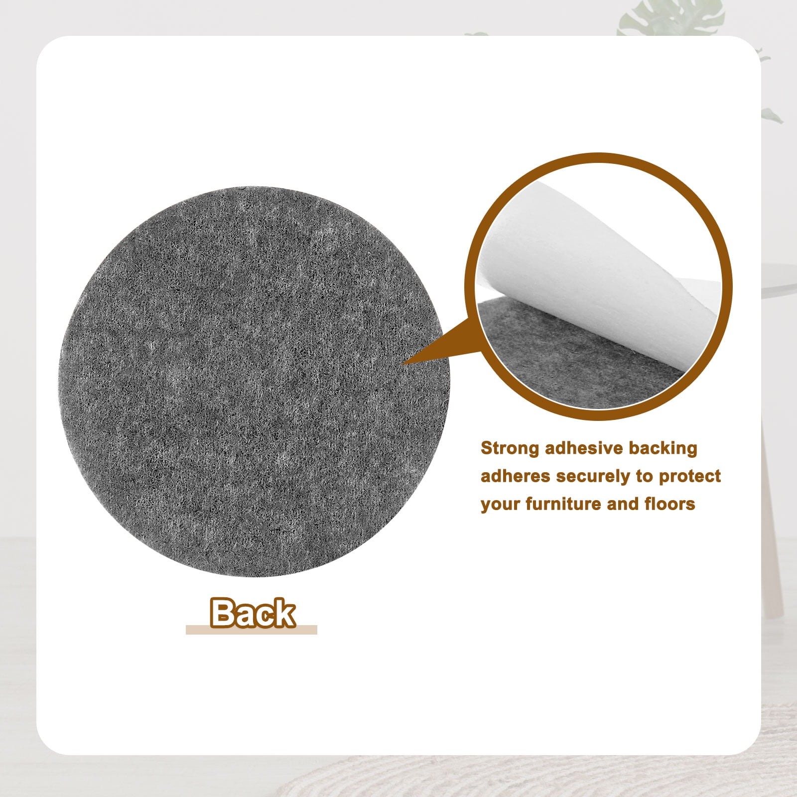 Round Felt Furniture Pads, 10Pack 7.1" Dia x 0.12" Thick Adhesive Backed Felt Non-slip Anti-scratch Felt Pads Chair Leg Protectors for Protecting Hardwood Floor, Black
