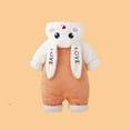 thumbnail image 2 of Girls' Footies Rompers Kids Cartoon Rabbit Jumpsuit Winter Thickened Romper Design Newborn Onesies Girl Orange 3 M-6 M, 2 of 4