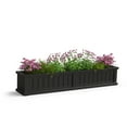 thumbnail image 3 of Cape Cod 62" x 11" x 11" Rectangle Black Self-Watering Plastic Window Box Planter, 3 of 13