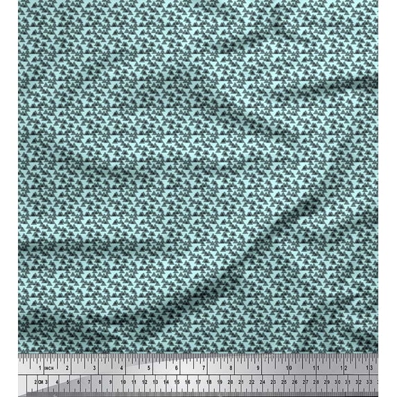 Soimoi Cotton Poplin Fabric Triangle Shirting Fabric Prints by Yard 56 Inch Wide