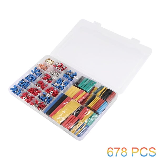 Riwesomey 678 piezas de terminales de cables eléctricos para automóviles, conectores de crimpado aislados, juego de palas, terminal de conexión de Herramientas y ferretería Riwesomey TO003792-00