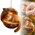 thumbnail image 4 of CPHDW7 Woodland Animal Christmas Ornaments, Acrylic Rustic Hanging Decorations, Cozy Forest Creatures Tree Pendants for Vintage Holiday Wreaths Garland, 4 of 7