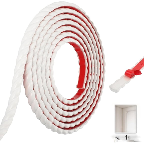 Flexible Molding Trim DIY Wall Trims Caulk Strip Molding Trim for Wall Self-Adhesive Trim Moldings for Mirror Frame, Backsplash, Ceiling, Cabinets & TV Wall Edges Decor Protection,White,6.56 ft/2 m