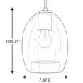 thumbnail image 2 of Caisson Collection One-Light Graphite Clear Glass Global Pendant Light, 2 of 2