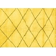 thumbnail image 1 of Ahgly Company Machine Washable Indoor Rectangle Solid Yellow Modern Area Rugs, 5' x 7', 1 of 4