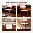 thumbnail image 2 of JERBOR Counter Height Bar Stools Set of 4, Upholstered Counter Stools Modern Barstools with Metal Legs for Kitchen Island Dining Room, Walnut, 2 of 9