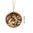 thumbnail image 3 of Nativity Scene Christmas Ornament, Round Acrylic Hanging Ornament, Double-Sided Print Birth of Jesus Scene, Religious Christmas Tree Decor, Faith Holiday Gift, 3 of 6