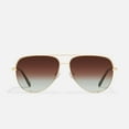 thumbnail image 1 of Quay Australia High Key Mini Aviator Sunglasses, Dorado/marrón Decolorado (Polarizado), 1 of 2