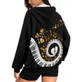 thumbnail image 2 of Renewold Piano Musical Notes Womens Full Zip Hooded Sweatshirts Hoodies Pullover Jackets Drop Shoulder Long Sleeve Y2K Athletic Jackets Top Sweatshirt Hoodie Winter Fall Preppy Clothes, XL, 2 of 7