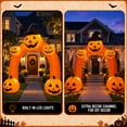 thumbnail image 5 of Sewinfla 10FT Halloween Inflatable Pumpkin Archway Decorations with Built-in LEDs Halloween Blow up Arch with Built-in Blower. Easy setup, Ideal for Indoor, Outdoor, Yard, and Lawn Decor., 5 of 11