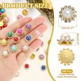 thumbnail image 2 of 12mm Sunflower Pearl Sew on Rhinestones, 200 Pcs Rhinestone Sequin Embellishments Crystal Glass Metal Base for Bedazzling, 10 Color, 2 of 7