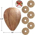 thumbnail image 2 of 6 Pack Paper Wasp Nest Decoy Hanging Wasp Deterrent for Hornets Yellow Jackets, 2 of 4