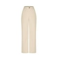 thumbnail image 5 of Edvintorg Business Casual Pants for Women Solid Color High Waist Wide Leg Trousers with Pocket Lounge Womens Travel Pants Beige XXL, 5 of 7