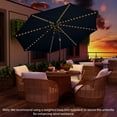 thumbnail image 4 of Costway 10 FT 112 LED Solar-Lighted Patio Table Market Umbrella Crank Tilt Outdoor Navy, 4 of 10
