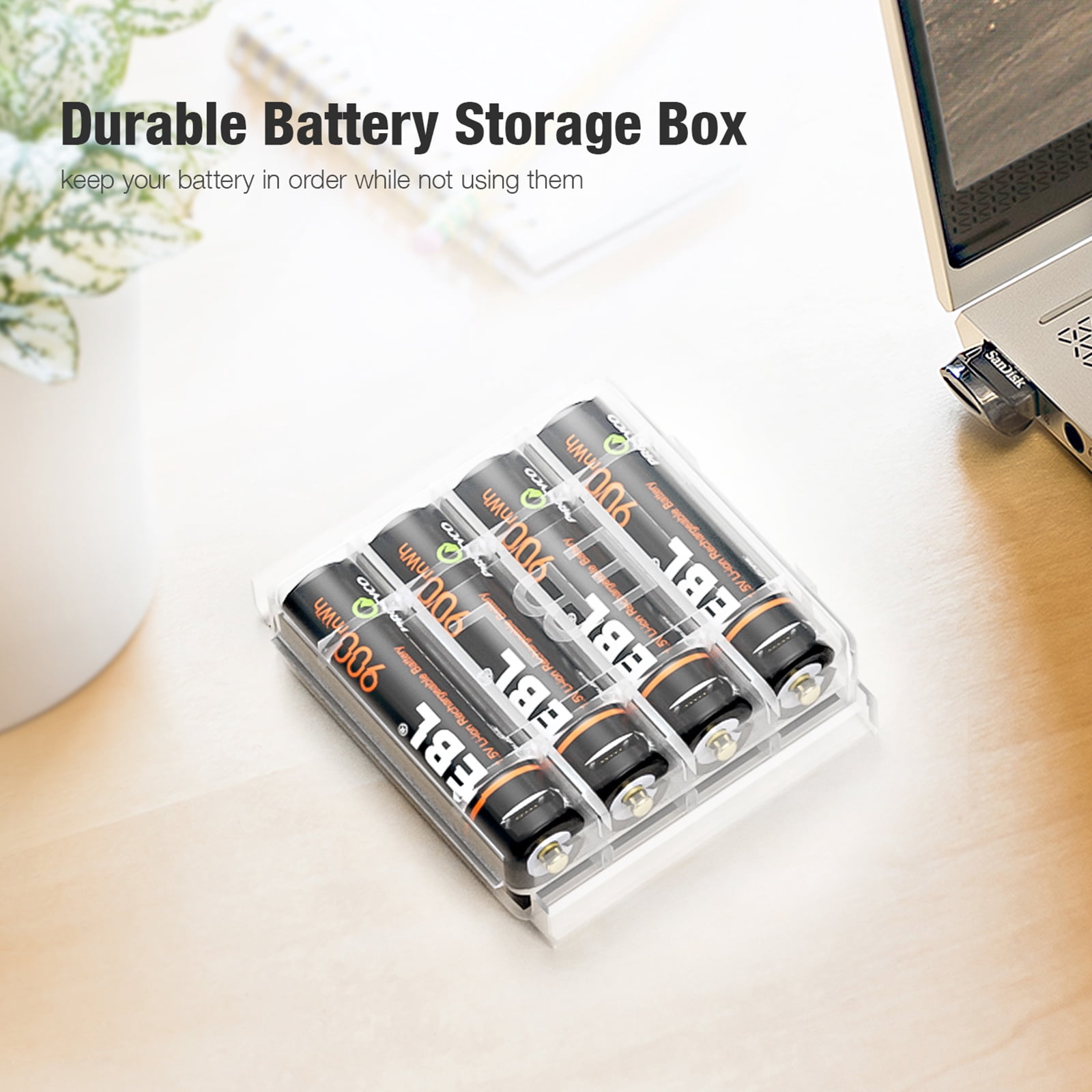 EBL Rechargeable AAA Batteries (8 Pack), 1.5V USB Rechargeable Lithium Triple a Batteries