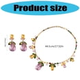 thumbnail image 5 of YongCo Teardrop Leaf Necklace and Earrings Exquisite Zirconia Water drop Leaf Jewelry Set Necklace Earrings For Women, 5 of 15