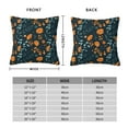 thumbnail image 4 of YFYANG Square Decorative Throw Pillow Case (Without Pillow Insert), Vintage Orange Flower Pattern Bedroom Sofa Car Cushion Cover, 24"x24", 4 of 9