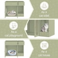 thumbnail image 5 of S-HOME Cat Litter Box Enclosure With LED Light, Hidden Pet House Furniture With Storage Drawers, Indoor Style for Living Room, 5 of 9