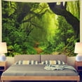 thumbnail image 4 of Misty Forest Tapestry Magical Nature Green Tree Wall Tapestry Rainforest Landscape Tapestry Wall Hanging Bohemian Psychedelic Tapestry for Bedroom Living Room Dorm, 4 of 8