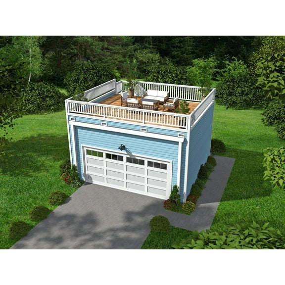 763-528: Garage Modern 0 Bed, 0 Bath Luxury Home Plan, 0 Sq Ft: Full Blueprints with License to Build by Home Plan Marketplace - Lesuto