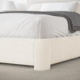 thumbnail image 5 of 4 EVER WINNER California King Size Bed Frame, Boucle Upholstered Bed Frame with Headboard, No Box Spring Required, Easy Assembly, Cream, 5 of 8