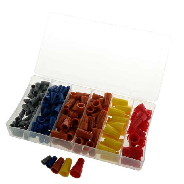 180PCS Conectores Eléctrico Terminales De Tornillo, Con Inserciones De Tuercas De Torsión Caps Surtido Conjunto Zulema Conector de cable eléctrico