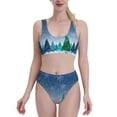 thumbnail image 2 of Picia Christmas Trees Women's High Waisted Bikini Scoop Neck Swimsuit Two Pieces Bathing Suit-XX-Large, 2 of 8