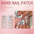 thumbnail image 5 of RAGUPEL 24Pcs Glue on Nails for Women,Diamond French Press on Nails,White Flower Pattern Long Press on Nails,Square Nail Tips for Photography,Red Carpet and Stage,Style1, 5 of 7