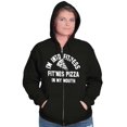 thumbnail image 3 of Fitness This Pizza Foodie Gym Workout Unisex Fleece Graphic Zip Up Hoodie Brisco Brands 2X, 3 of 5