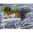 thumbnail image 4 of Jill Zarin’s Uptown Round Diamond Modern Area Rugs, Navy, 4 of 8