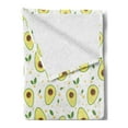 thumbnail image 2 of Vegan Soft Flannel Fleece Throw Blanket, Graphic Avocados Eco Organic and Raw Product Healthcare Clean Eating, Cozy Plush for Indoor and Outdoor Use, 50" x 60", Pale Yellow Green Brown, by Ambesonne, 2 of 5