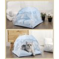 thumbnail image 2 of Casa carpa para mascotas Selena con encaje y malla transpirable azul grande, 2 of 6