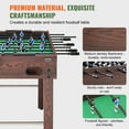 thumbnail image 2 of VEVOR Foosball Table, 48 inch Standard Size Foosball Table, Indoor Full Size Foosball Table for Home, Family, and Game Room, Soccer with Foosball Table Set, Includes 2 Balls and 2 Cup Holders, 2 of 9