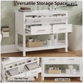 thumbnail image 5 of Christopher Knight Home 36" Bathroom Vanity with Sink, Bottom Open Shelf, Tip-Out Tray Drawers, White, 5 of 9