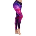thumbnail image 4 of Pantalones de Yoga con Estampado de Estrellas Espaciales de de Cintura para Mujer, Mallas Elásticas para Entrenamiento de Pilates, Mallas - Púrpura, L Sunnimix Pantalones de Yoga para mujeres, 4 of 8