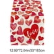 thumbnail image 3 of Camino de mesa de lino | Mantel individual aislante del calor | Decoración para mesa de comedor y cocina para fiestas de San Valentín y cenas familiares | Mantel lavable de 182 x 33 cm, 3 of 7